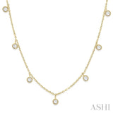 Rose Cut Diamond Station Necklace