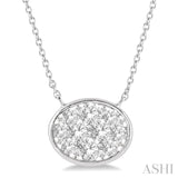 Oval Shape Lovebright Essential Diamond Necklace