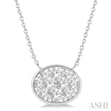 Oval Shape Lovebright Essential Diamond Necklace