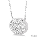 Oval Shape Lovebright Essential Diamond Necklace