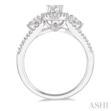 Oval Shape 3 Stone Diamond Engagement Ring