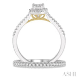 Oval Shape Lovebright Diamond Wedding Set