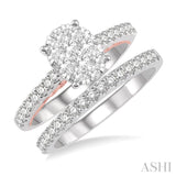 Oval Shape Lovebright Diamond Wedding Set