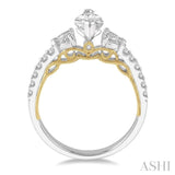 Marquise Shape Semi-Mount Diamond Engagement Ring