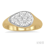 Pear Shape Lovebright Essential Diamond Signet Ring