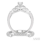 Oval Shape Diamond Wedding Set