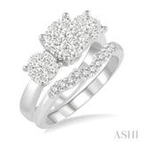 Past Present & Future Lovebright Diamond Wedding Set