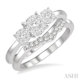 Past Present & Future Lovebright Diamond Wedding Set