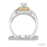 Oval Shape Diamond Wedding Set