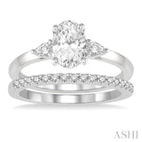 Oval Shape Diamond Wedding Set