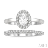 Oval Shape Diamond Wedding Set