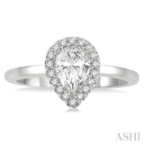 Pear Shape Semi-Mount Diamond Engagement Ring