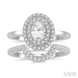 Oval Shape Diamond Wedding Set