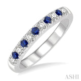 11 Stone Gemstone & Diamond Wedding Band