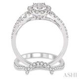 Oval Shape Lovebright Diamond Wedding Set