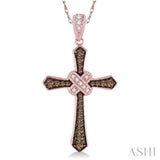 Cross Champagne Diamond Fashion Pendant