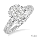 Oval Shape Lovebright Diamond Ring