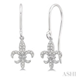 Fleur De Lis Diamond Earrings