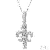 Fleur De Lis Diamond Pendant