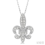 Fleur De Lis Diamond Pendant