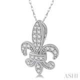 Fleur De Lis Diamond Pendant