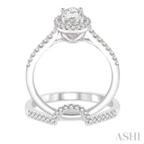 Oval Shape Diamond Wedding Set