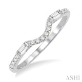 Chevron Baguette Diamond Wedding Band