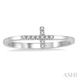 Sideway Cross Diamond Ring