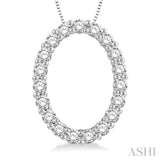 Oval Shape Diamond Pendant