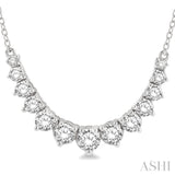 Graduated Diamond Smile Necklace