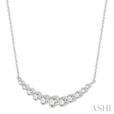 Graduated Diamond Fixed Smile Necklace