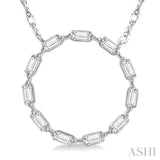 Circle Baguette Diamond Necklace