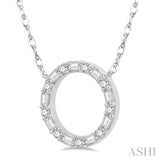 Circle Baguette Diamond Necklace