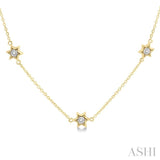 Star Diamond Station Necklace