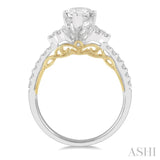 Pear Shape Semi-Mount Diamond Engagement Ring