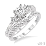 Past Present & Future Diamond Wedding Set