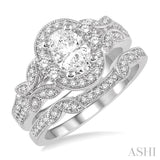 Oval Shape Diamond Wedding Set