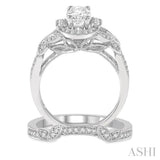 Oval Shape Diamond Wedding Set