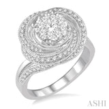 Flower Lovebright Diamond Engagement Ring