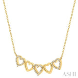 Heart Shape Link Diamond Necklace