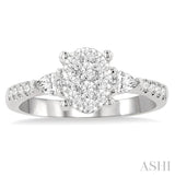 Oval Shape Lovebright Diamond Engagement Ring