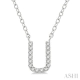 'U' Initial Diamond Pendant