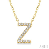 'Z' Initial Diamond Pendant