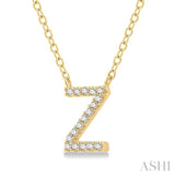 'Z' Initial Diamond Pendant