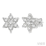 Flower Petite Diamond Fashion Earrings