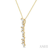 Scatter Zig-Zag Baguette Diamond Fashion Pendant