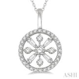 Circle Baguette Diamond Fashion Pendant