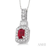 Gemstone & Diamond Pendant