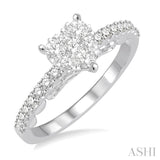 Heart Shape Lovebright Essential Diamond Engagement Ring