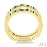 Gemstone & Diamond Insert Ring